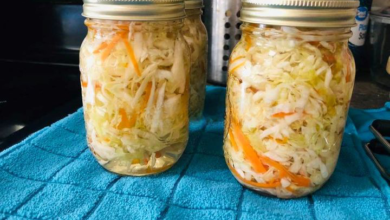 Coleslaw that has been pickled